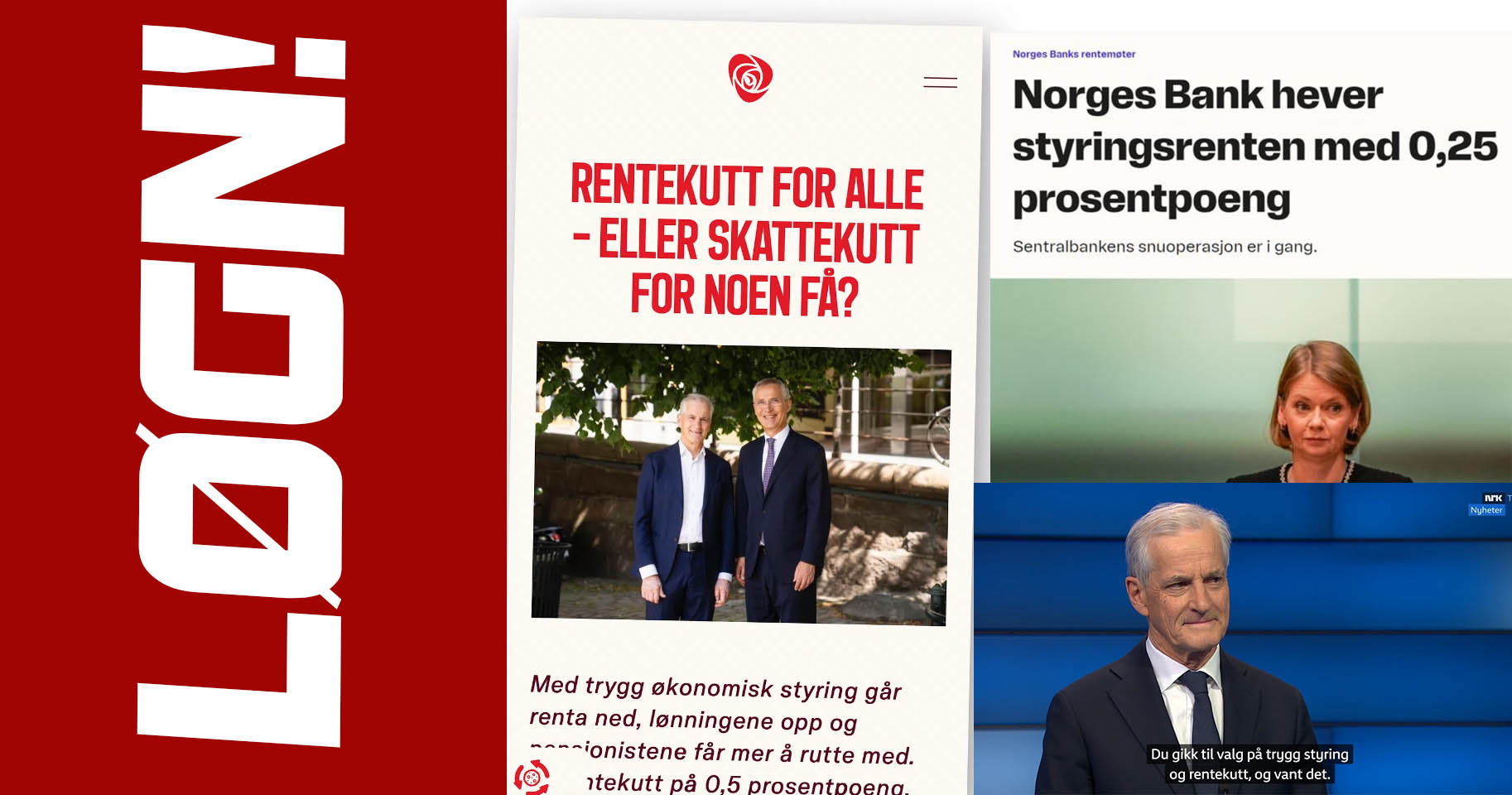 Er det sant at Arbeiderpartiet løy om rentekutt i valgkampen 2025?