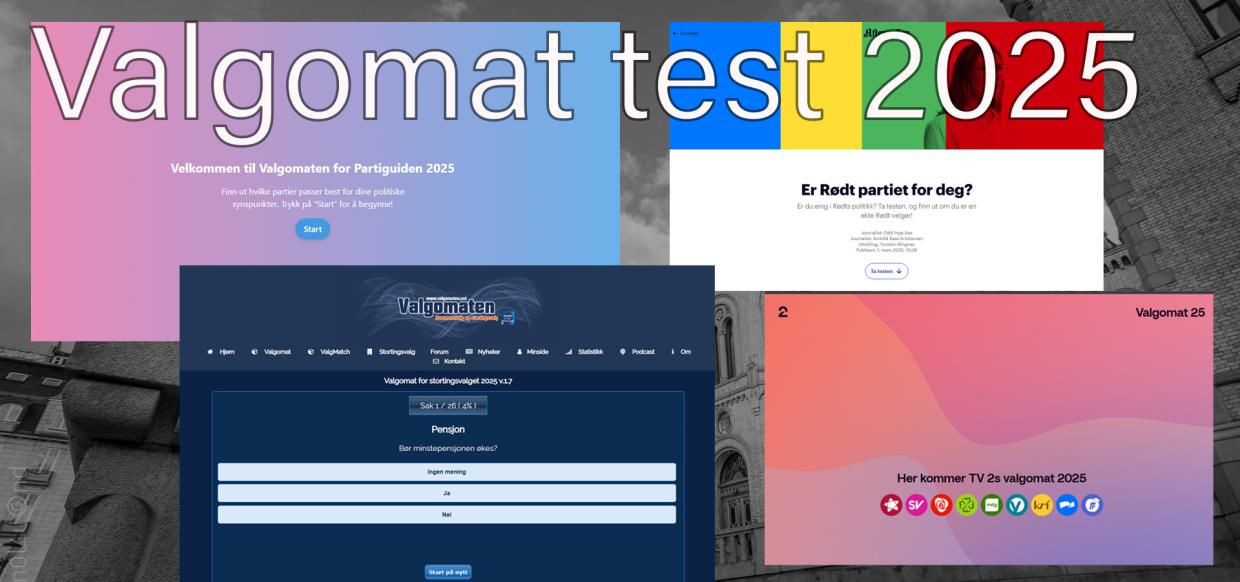 Valgomat test stortingsvalget 2025, faktasjekk hvem er best?